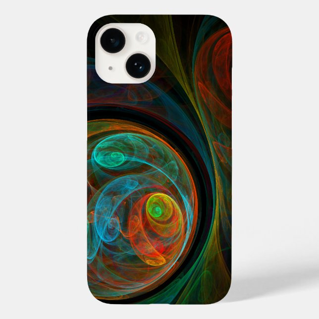 Rebirth Blue Abstrakt Art Case-Mate iPhone Hülle (Rückseite)