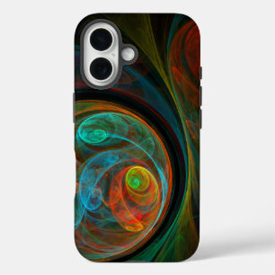 Rebirth Blue Abstrakt Art iPhone 16 Hülle