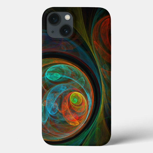 Rebirth Blue Abstrakt Art Case-Mate iPhone Hülle (Rückseite)