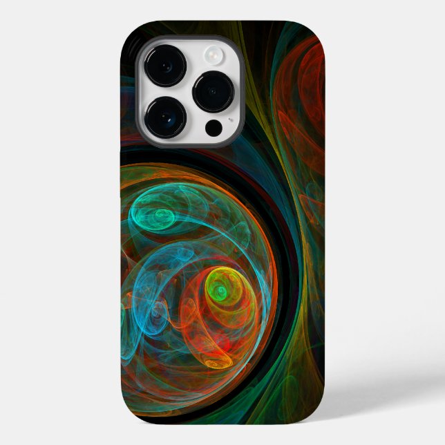 Rebirth Blue Abstrakt Art Case-Mate iPhone Hülle (Rückseite)