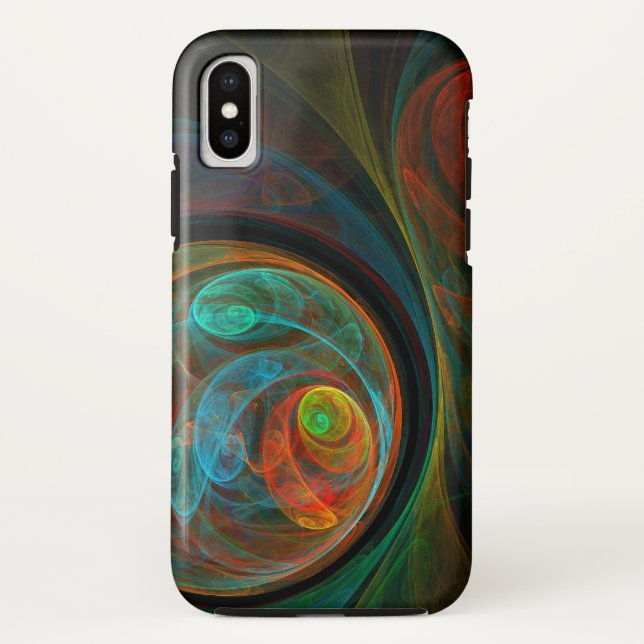 Rebirth Blue Abstrakt Art Case-Mate iPhone Hülle (Rückseite)
