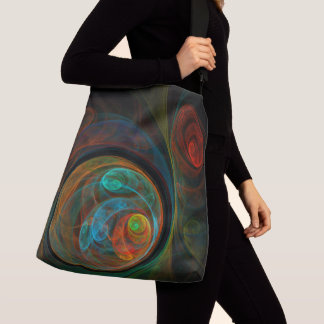 Rebirth Blue Abstrakt Art Cross Body Tragetaschen Mit Langen Trägern