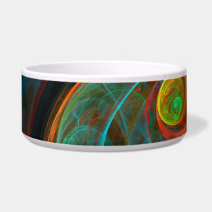 Rebirth Blue Abstrakt Art Dog Bowl Napf