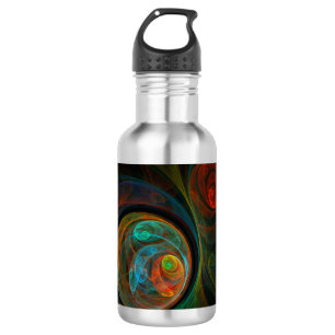 Rebirth Blue Abstrakt Art Flasche Trinkflasche