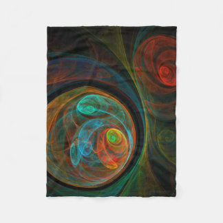 Rebirth Blue Abstrakt Art Fleecedecke