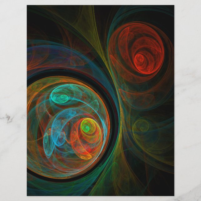 Rebirth Blue Abstrakt Art Flyer (Vorne)