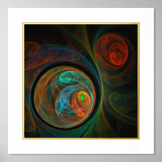 Rebirth Blue Abstrakt Art Foliendrucke