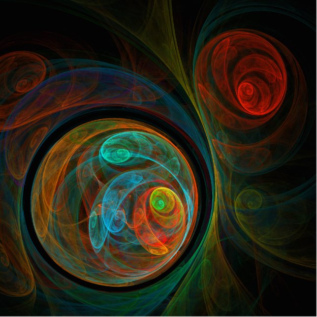 Rebirth Blue Abstrakt Art Freistehende Fotoskulptur (Vorne)