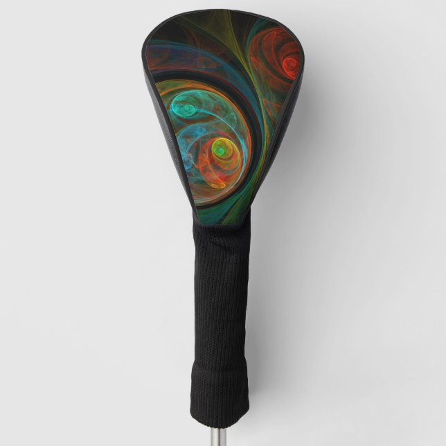 Rebirth Blue Abstrakt Art Golf Headcover (Vorderseite)
