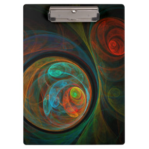 Rebirth Blue Abstrakt Art Klemmbrett