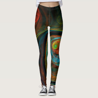 Rebirth Blue Abstrakt Art Leggings