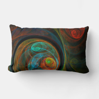 Rebirth Blue Abstrakt Art Lumbar Pillow Lendenkissen