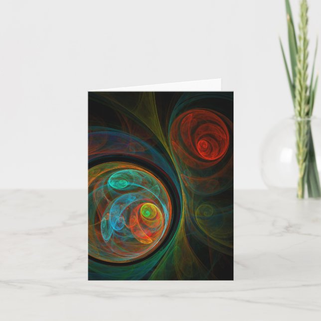 Rebirth Blue Abstrakt Art Note Card Karte (Vorderseite)