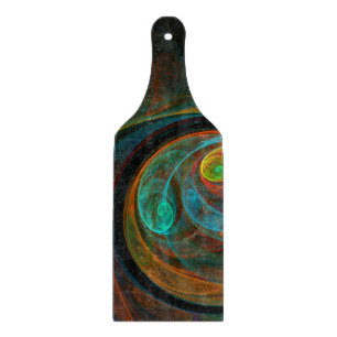 Rebirth Blue Abstrakt Art Paddle Schneidebrett