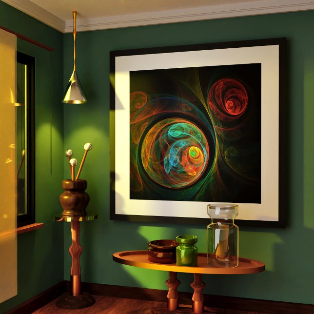 Rebirth Blue Abstrakt Art Poster (Rebirth Blue Abstract Art Poster)