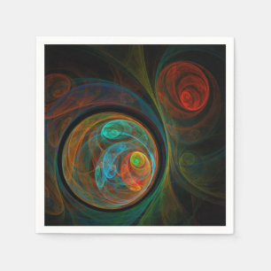 Rebirth Blue Abstrakt Art Serviette