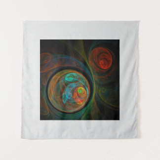 Rebirth Blue Abstrakt Art Wandteppich