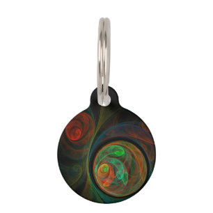 Rebirth Green Abstract Art Runde Tiernamensmarke