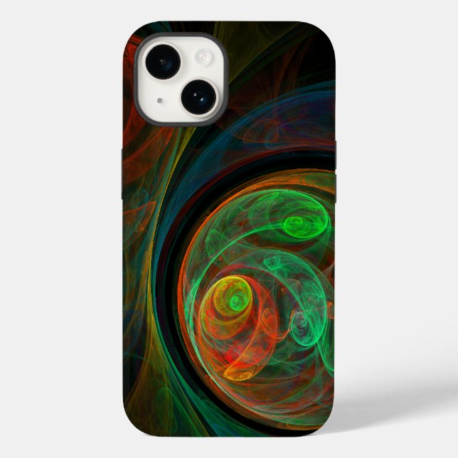 Rebirth Green Abstrakt Art Case-Mate iPhone Hülle (Rückseite)