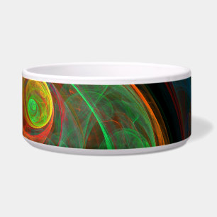 Rebirth Green Abstrakt Art Dog Bowl Napf