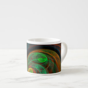 Rebirth Green Abstrakt Art Espresso Tasse