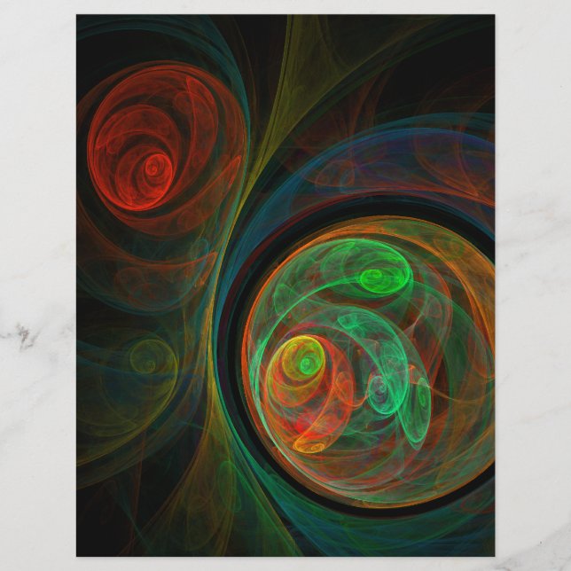 Rebirth Green Abstrakt Art Flyer (Vorne)