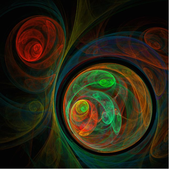 Rebirth Green Abstrakt Art Freistehende Fotoskulptur (Vorne)