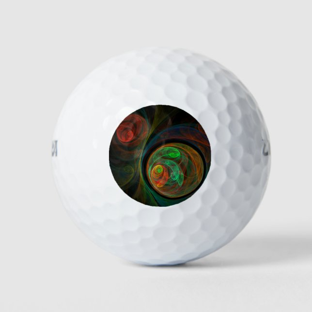 Rebirth Green Abstrakt Art Golfball (Vorderseite)