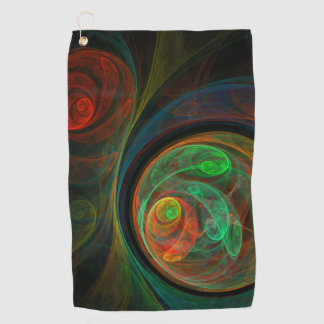 Rebirth Green Abstrakt Art Golfhandtuch