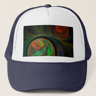 Rebirth Green Abstrakt Art Hat Truckerkappe