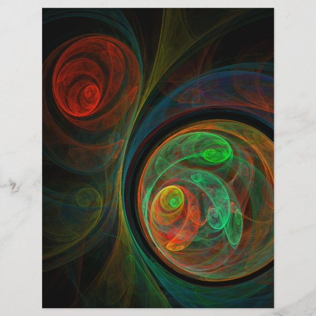 Rebirth Green Abstrakt Art Letterhead (Vorderseite)