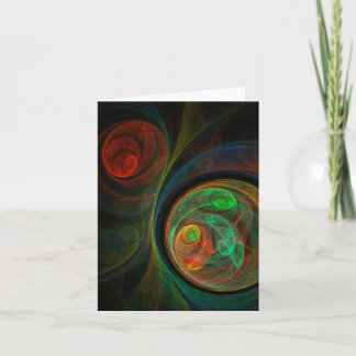 Rebirth Green Abstrakt Art Note Card Karte
