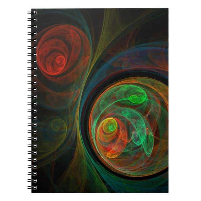 Rebirth Green Abstrakt Art Notebook Notizblock (Vorderseite)