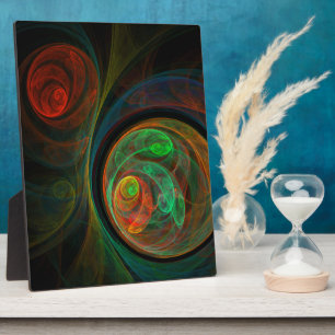 Rebirth Green Abstrakt Art Plaque Fotoplatte