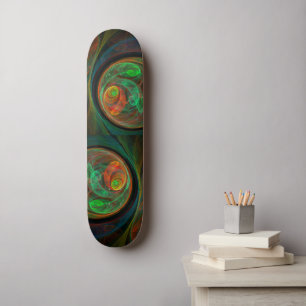 Rebirth Green Abstrakt Art Skateboard