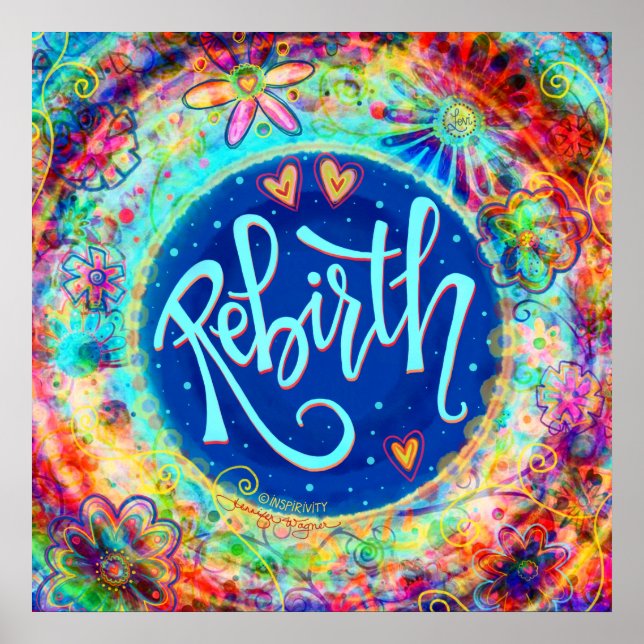 "Rebirth Inspirivity Poster" Poster (Vorne)