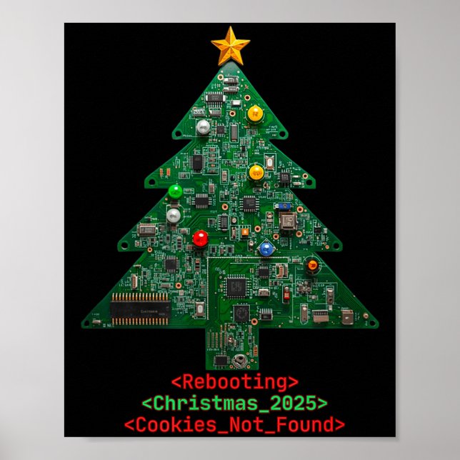 Rebooting The Holidays It Tech Suprt Computer Geek Poster (Vorne)