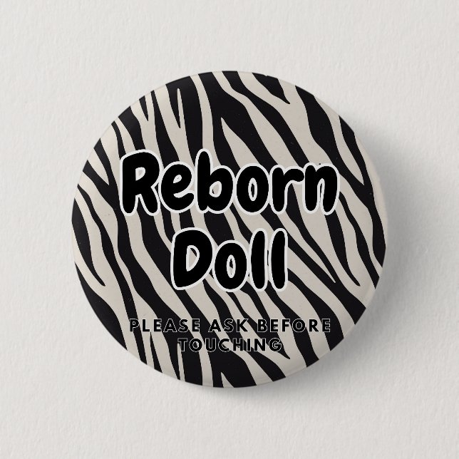 Reborn-Puppe Bitte vor Berührung fragen Button (Vorderseite)