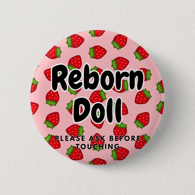 Reborn-Puppe Bitte vor Berührung fragen Button (Vorderseite)