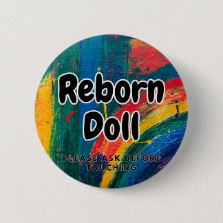 Reborn-Puppe Bitte vor Berührung fragen Button