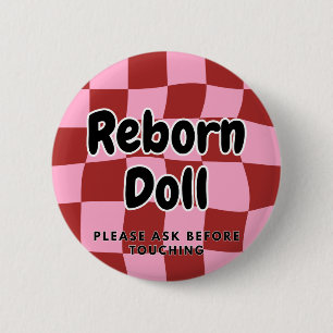 Reborn-Puppe Bitte vor Berührung fragen Button