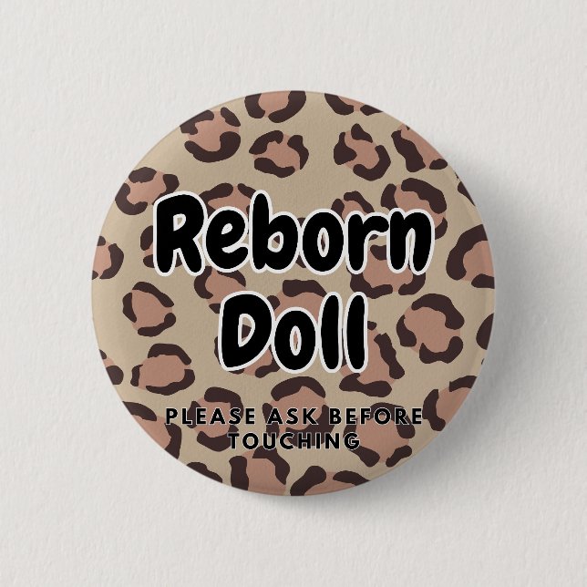 Reborn-Puppe Bitte vor Berührung fragen Button (Vorderseite)
