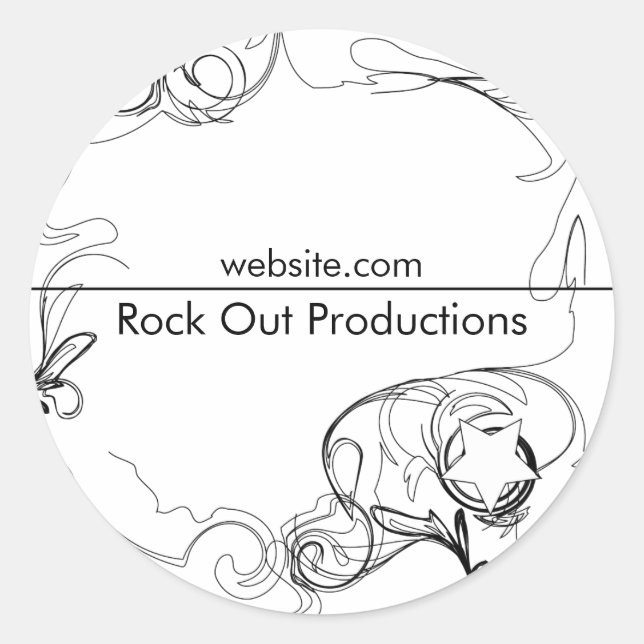 Reborn - Schwarz & Weiß Runder Aufkleber (Vorderseite)