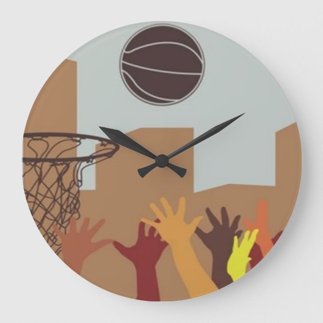 Rebound (Basketball) Wall Clock Große Wanduhr (Vorderseite)