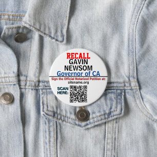 Recall CA Gov. Newsom oder jemand, der QR-CODE EIN Button