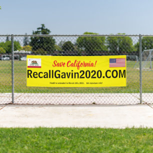 Recallgavin2020-Banner, 2,5 ft x 2,5 ft Banner