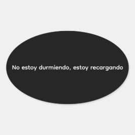 recargando ovaler aufkleber