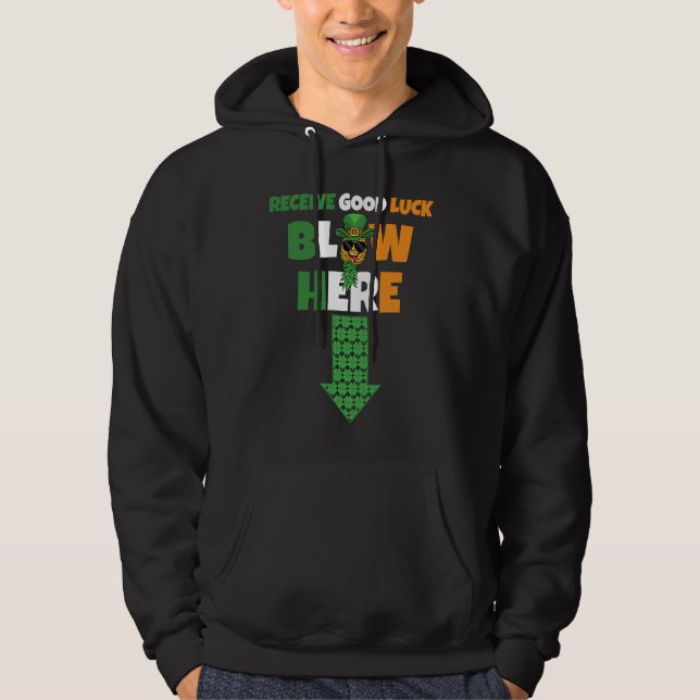Receive Good Luck Blow Here Swinger Patricks Day P Hoodie (Vorderseite)
