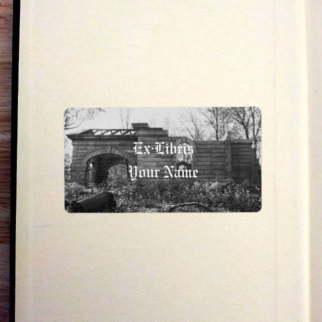 Receiving Tomb Ruin Bookplate (Receiving Tomb Ruin Bookplate in Old Book)