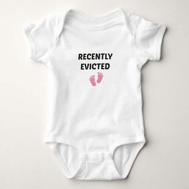 Recently Evicted,baby gift new baby evicted Strampler (Vorderseite)